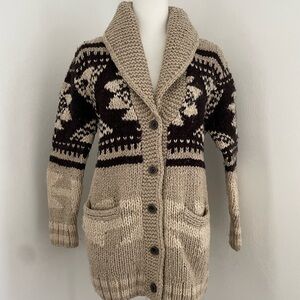 Denim & Supply Ralph Lauren Beige and Brown Cardigan
